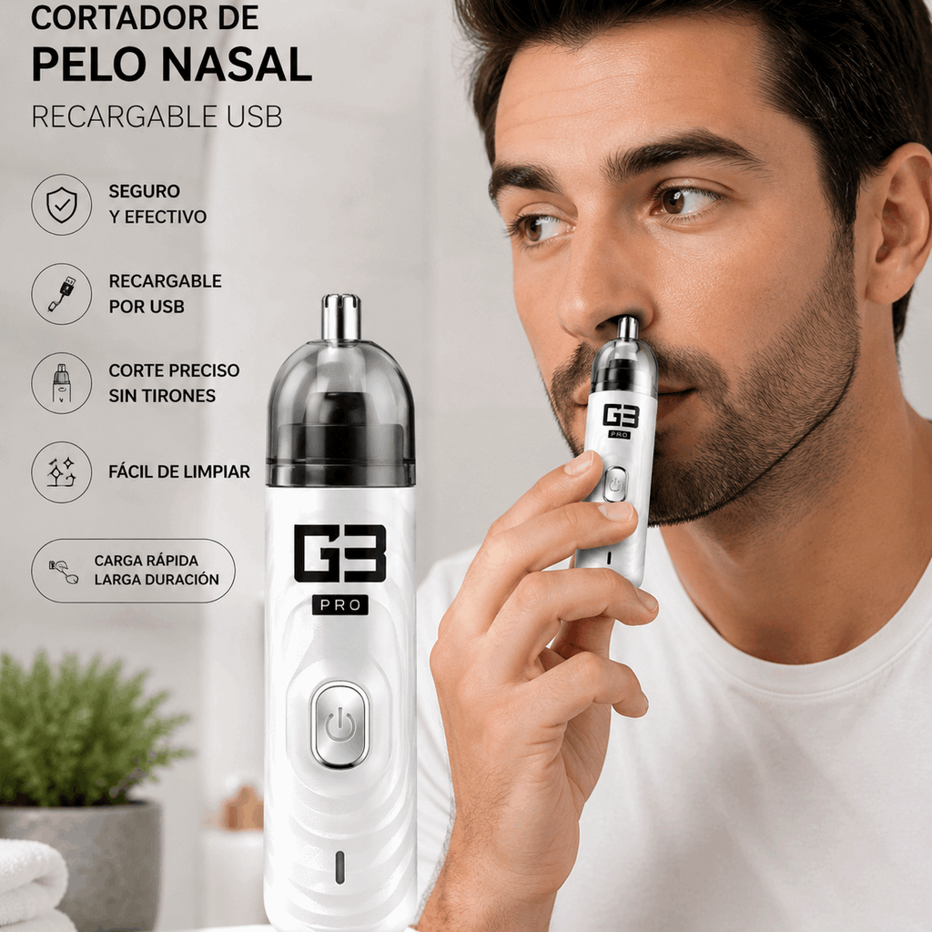 Cortador de Pelo Nasal Recargable USB