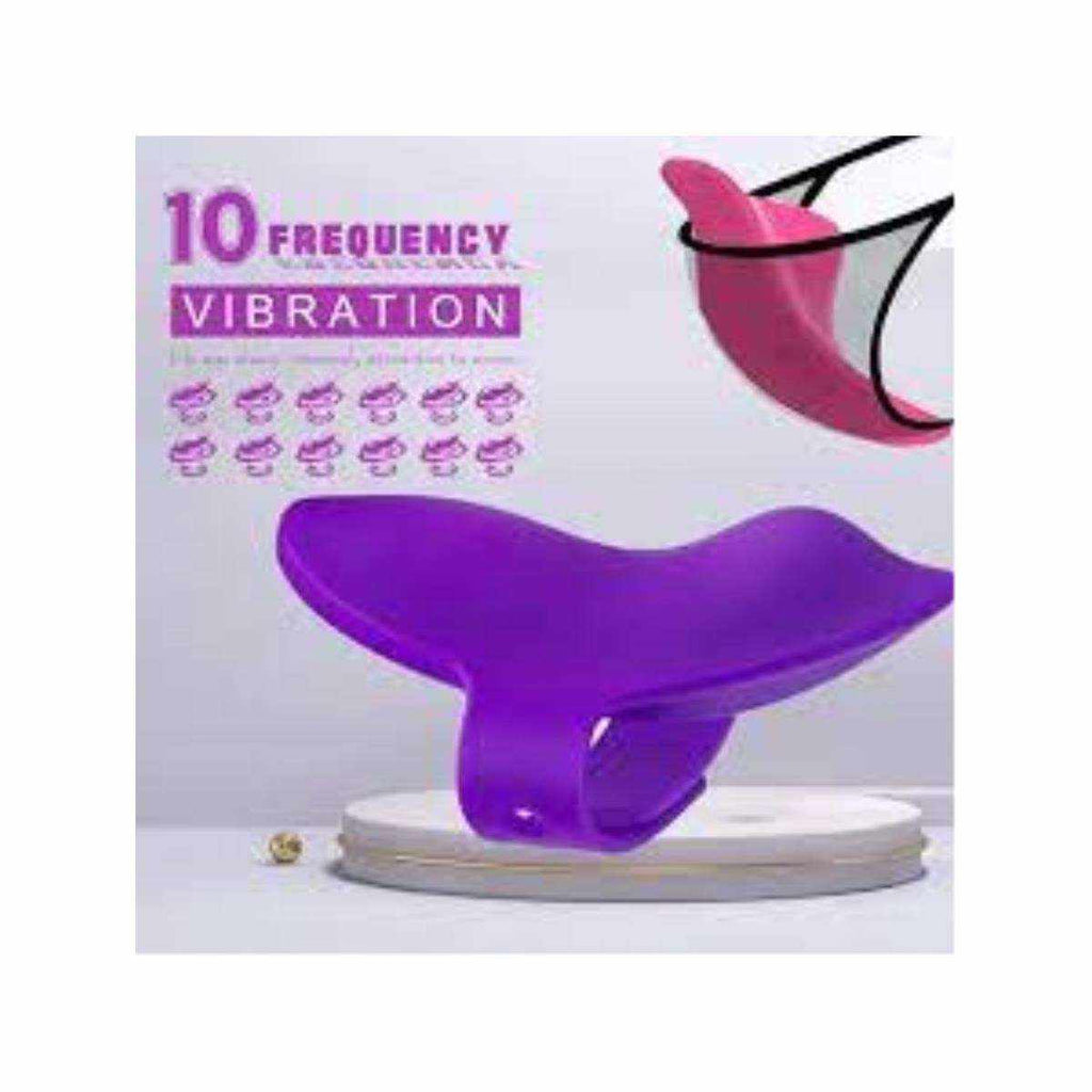 Vibrador Mariposa para Mujer de silicona morada, con alas curvas y diseño ajustable para estimulación íntima.